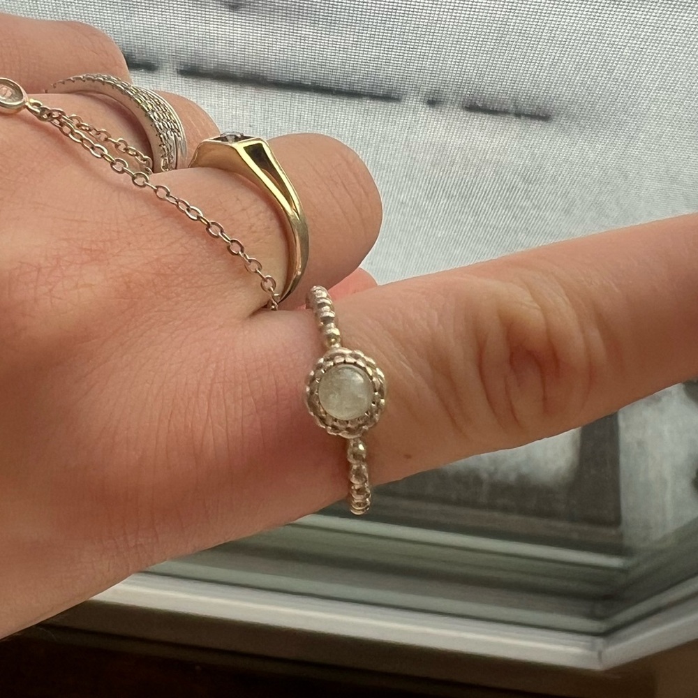 Vintage pandora moonstone ring size 7